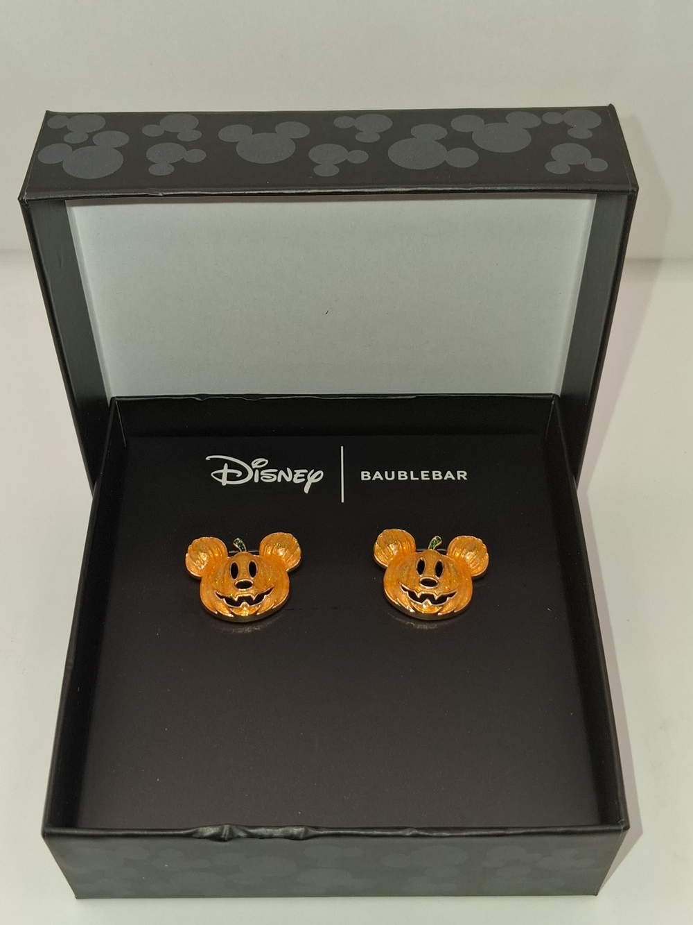 Disney Orange Pumpkin Mickey Stud Earrings